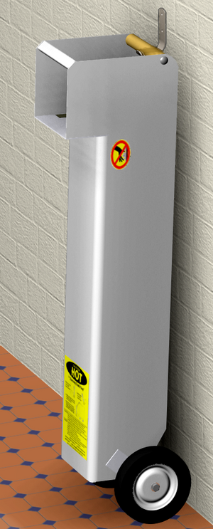 The Shuttle Hook: Used for safely storing the shuttle upright against a wall.  Made of solid stainless steel. (WHOOK)